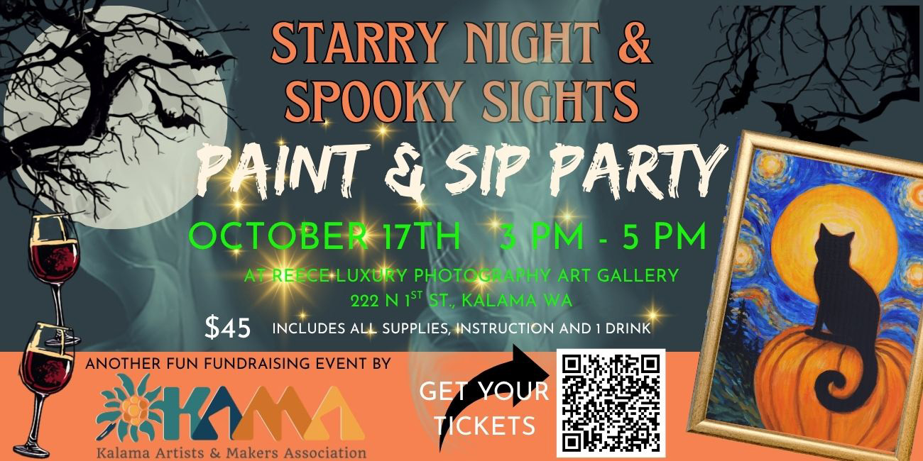 Starry Night Spooky Sights Paint 'n Sip